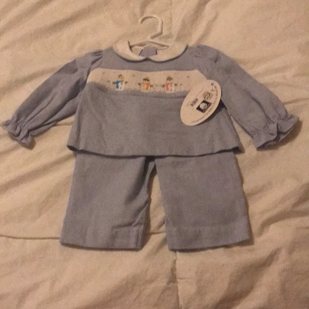 Brand new smocked pant set